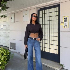 Black Crop Shirt