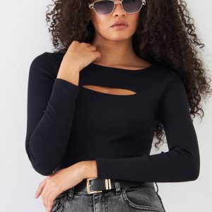 Cut-Out Long Sleeve Top - Image 4