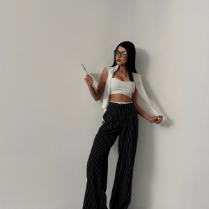 Black Striped Trousers - Image 5