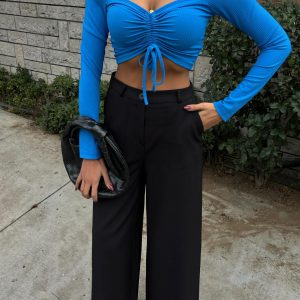 Wide Leg Palazzo Trousers - Image 5