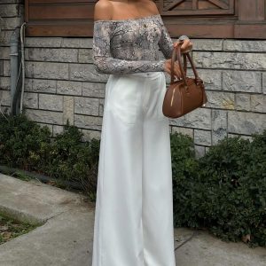 Wide Leg Palazzo Trousers - Image 7