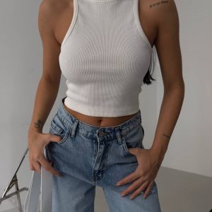 Halter Crop Tank Top - Image 3