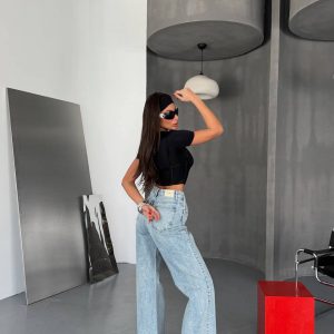 Wide-Leg Denim Pants - Image 3