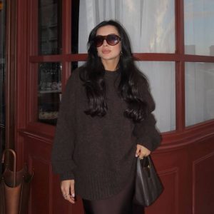 Brown R-Neck Jumper - Image 3