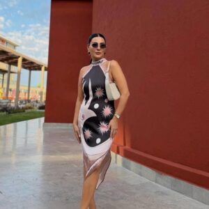 Satin Dress - Image 1