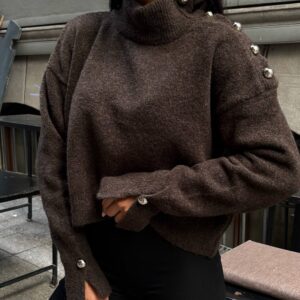 The Amélie Gold-Button Sweater - Image 3