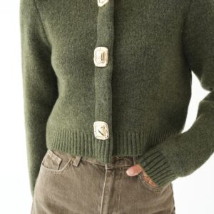 The Camille Khaki Cardigan - Image 3